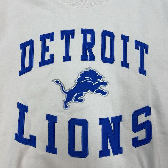 Detroit Lions Football Embroidered Crewneck Sweatshirt Mens Size XL NWT $75 - Picture 2 of 9